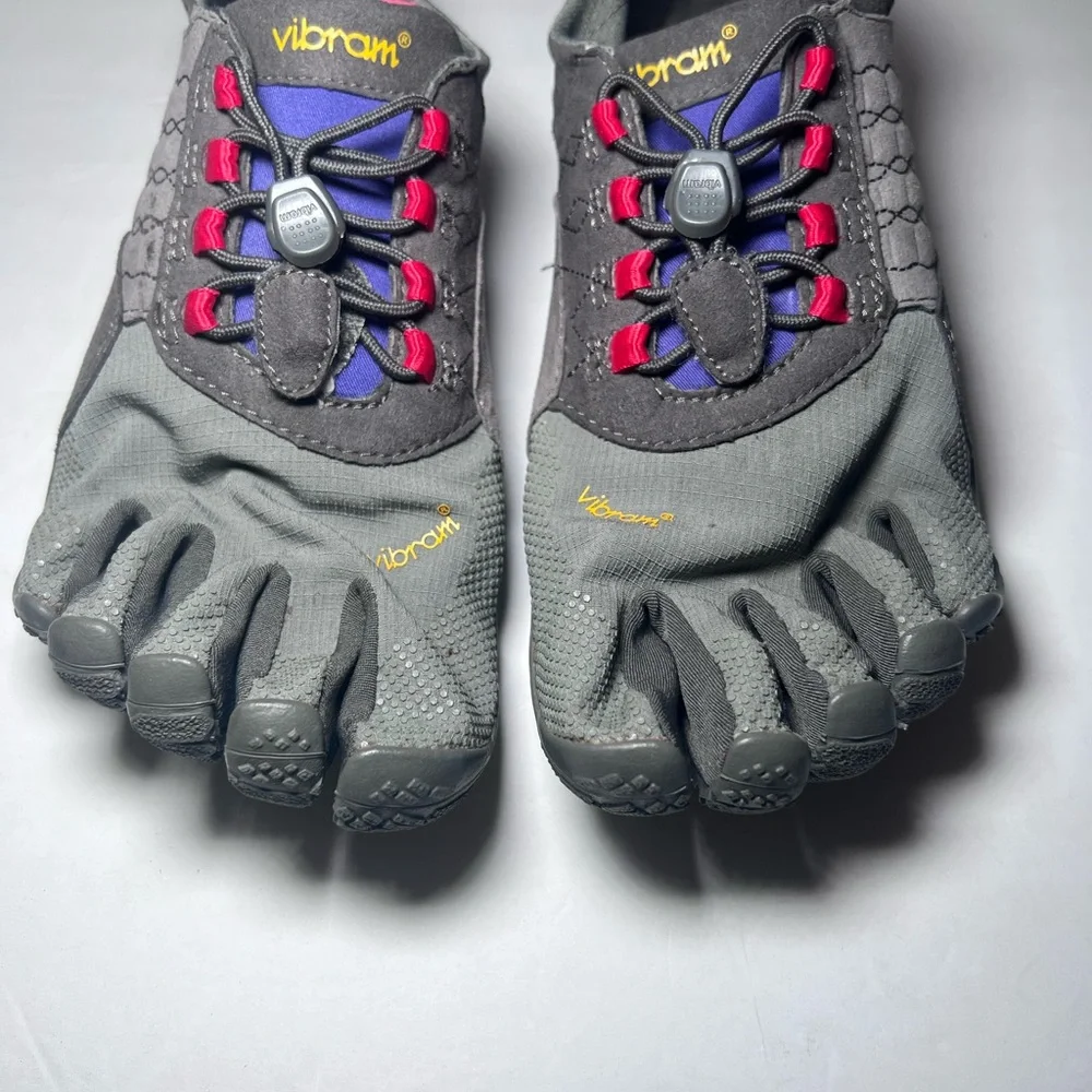 Vibram Women Size 7.5 / 8 FiveFingers Trek Ascent Hiking Shoes Mega Grip Grey - Picture 4 of 10